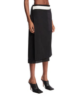 Black Asymmetric Cotton Skirt | PDP | Antonia