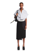 Black Asymmetric Cotton Skirt | PDP | Antonia