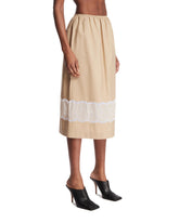 Gonna Con Inserti In Pizzo Beige | PDP | Antonia