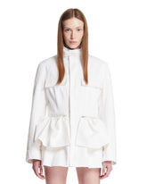 Giacca Peplo In Cotone Bianca - CARVEN DONNA | PLP | Antonia