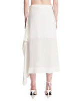 White Silk Midi Skirt | PDP | Antonia