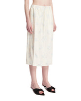 Beige Viscose Midi Skirt | PDP | Antonia