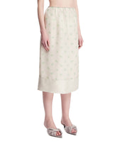 Ivory Silk Midi Skirt | PDP | Antonia