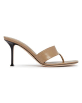 Beige Helix High Thong Sandals | PDP | Antonia