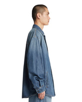 Blue Denim Shirt With Pocket | PDP | Antonia