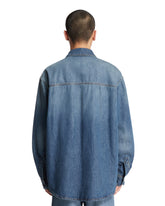 Blue Denim Shirt With Pocket | PDP | Antonia