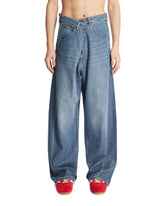 Blue Ined Fold Over Jeans - LE MONDE BERYL WOMEN | PLP | Antonia