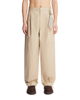 Beige Wide-Leg Trousers | PDP | Antonia