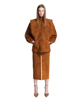 Brown Structured Suede Jacket - New arrivals women | PLP | Antonia