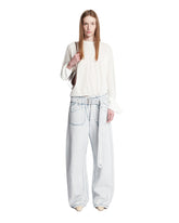 White T-Shirt with Maxi Cuffs - DARKPARK WOMEN | PLP | Antonia