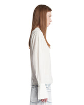 White T-Shirt with Maxi Cuffs | PDP | Antonia
