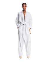 White Wide Cotton Pants | PDP | Antonia