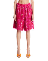 Pink Sequin Bermuda Shorts - Women's trousers | PLP | Antonia