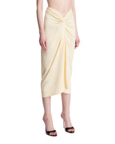 Yellow Draped Midi Skirt | PDP | Antonia