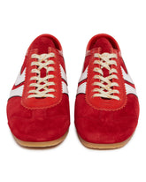 Red Suede Sneakers | PDP | Antonia
