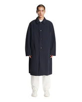 Blue Trench Coat with Collar - DRIES VAN NOTEN MEN | PLP | Antonia