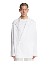 White Unlined Double-Breasted Blazer - DRIES VAN NOTEN MEN | PLP | Antonia