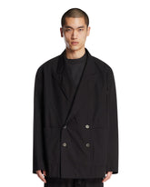 Black Unlined Double-Breasted Blazer - DRIES VAN NOTEN MEN | PLP | Antonia