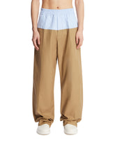 Beige Boxer-Effect Trousers - DRIES VAN NOTEN MEN | PLP | Antonia