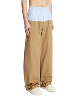 Beige Boxer-Effect Trousers | PDP | Antonia