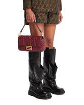 Burgundy Leather Baguette Bag | PDP | Antonia