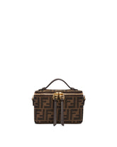 Brown Mini FF Jacquard Vanity Bag - Products | PLP | Antonia