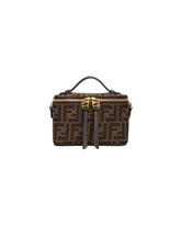 Brown Mini FF Jacquard Vanity Bag | PDP | Antonia