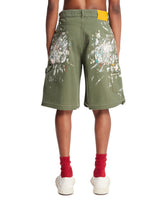 Green Patent-Effect Shorts | PDP | Antonia