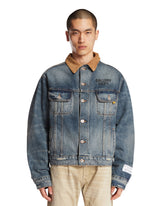 Blue Santa Fe Denim Trucker Jacket | PDP | Antonia