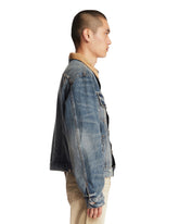 Blue Santa Fe Denim Trucker Jacket | PDP | Antonia