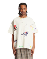 Beige Rag Appliqued T-Shirt | PDP | Antonia