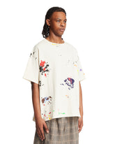 Beige Rag Appliqued T-Shirt | PDP | Antonia