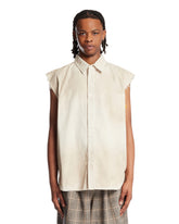 Beige Sleeveless Shirt | PDP | Antonia