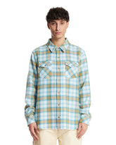 Light Blue Freedom Tartan Cashmere Shirt - LANVIN | PLP | Antonia
