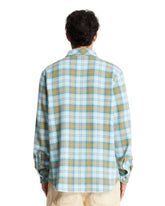 Light Blue Freedom Tartan Cashmere Shirt | PDP | Antonia