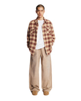 Brown Checked Cashmere Shirt | PDP | Antonia