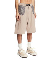 Beige Helicoid Pocket Shorts | PDP | Antonia