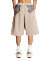 Beige Helicoid Pocket Shorts | PDP | Antonia