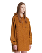 Beige GG Fabric Hooded Jacket | PDP | Antonia