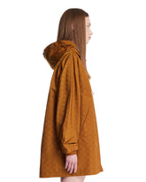 Beige GG Fabric Hooded Jacket | PDP | Antonia