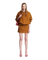 Beige GG Drawstring Mini Skirt - Women's clothing | PLP | Antonia