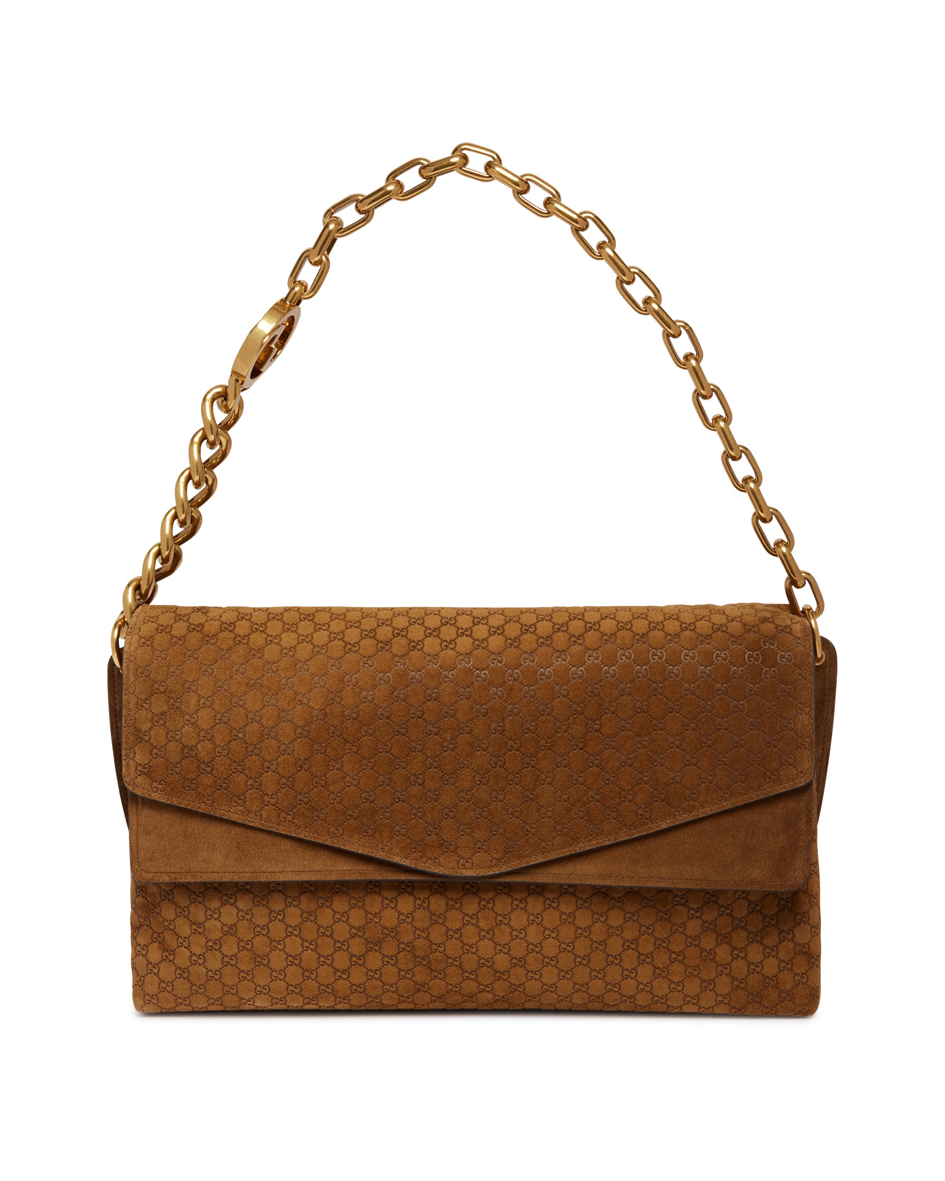 Brown Large Chain Shoulder Bag | GUCCI - Antonia