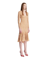 Beige GG Floral Motif Lace Dress | PDP | Antonia