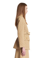 Beige GG Belted Jacket | PDP | Antonia