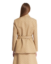 Beige GG Belted Jacket | PDP | Antonia