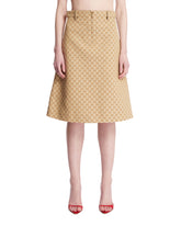 Beige Cotton Canvas Skirt | All | Antonia