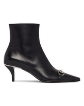 Black Leather Vittoria Ankle Boots | PDP | Antonia