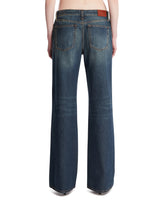 Blue Horsebit Denim Pants | PDP | Antonia
