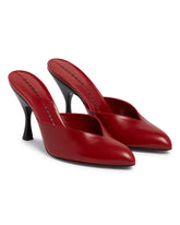 Red Sitting Pretty Mules - HERBERT LEVINE WOMEN | PLP | Antonia