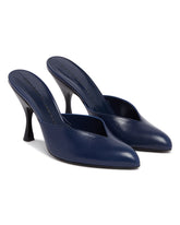 Blue Sitting Pretty Leather Mules - HERBERT LEVINE WOMEN | PLP | Antonia